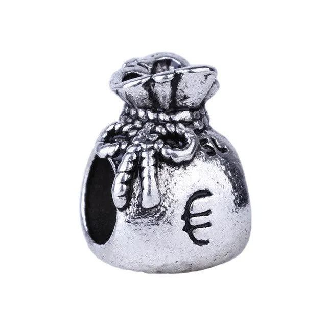 1pc Free Shipping Silver Bead Charm European Stroller Dog Bones Cat Horse's hoof Bead Fit Pandora Bracelets & Necklace