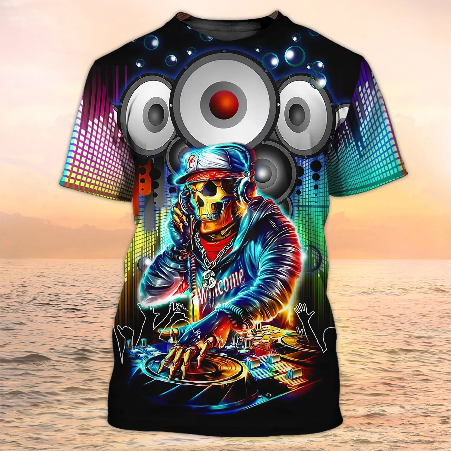 3D DJ T Shirt Men Women Night Club Dj Uniform Shirts Relax The DJ Here Tshirt