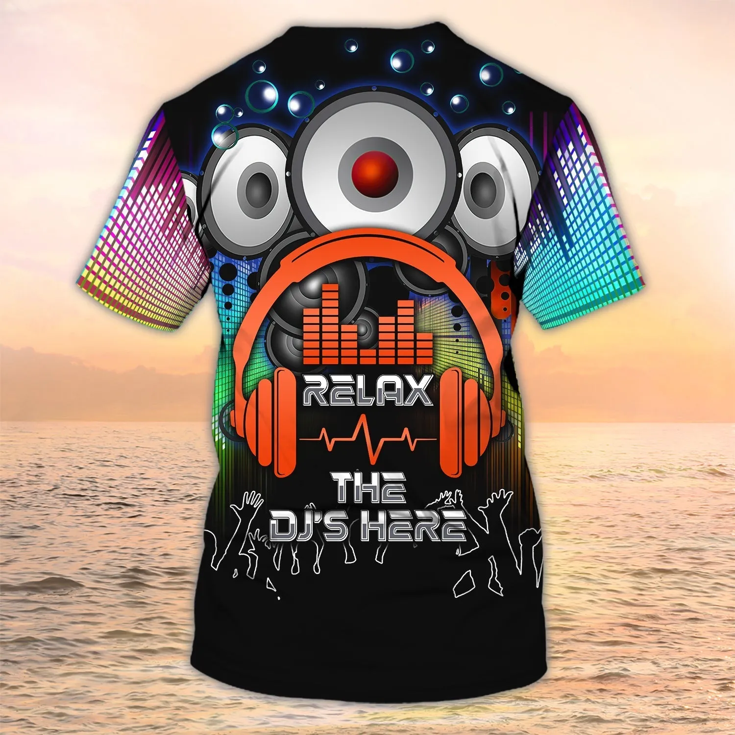 3D DJ T Shirt Men Women Night Club Dj Uniform Shirts Relax The DJ Here Tshirt