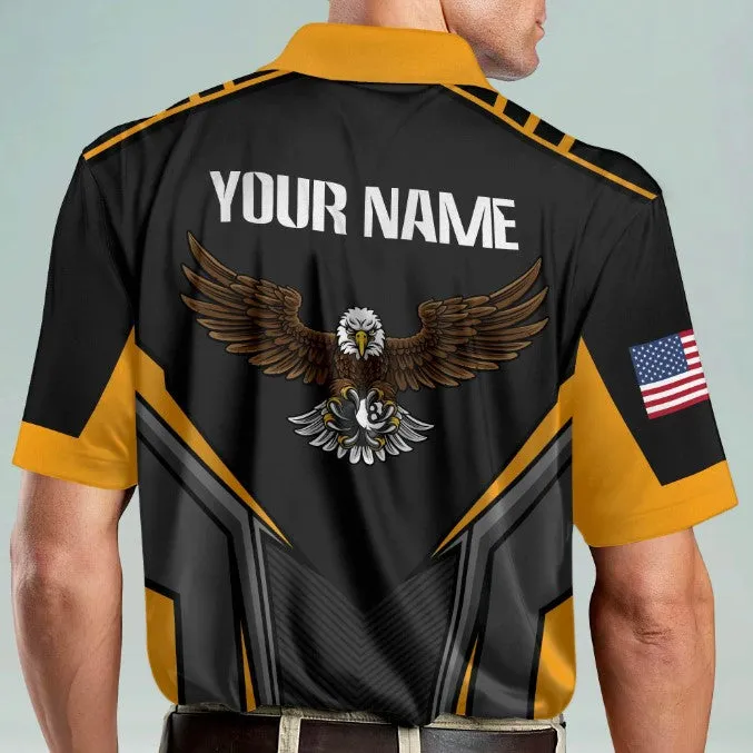 3D Eagle Billiard Polo Shirt, Custom name Billiard uniform, Billiard clothing