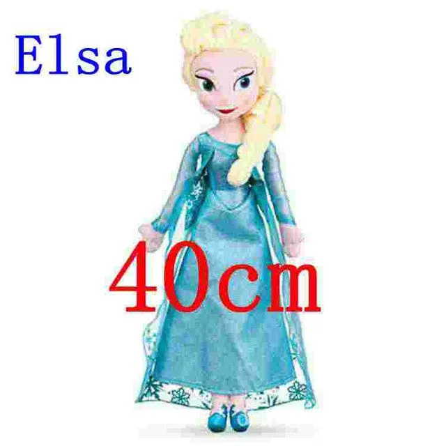 40cm 50cm Snow Queen Princess Plush Doll  Anna and Elsa Brinquedos Even Olaf Best Toys