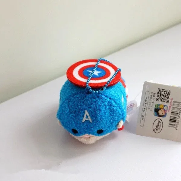 9-10CM Tsum Tsum Plush toys elf Screen Cleaner Mickey Duck Alice Elephant Stitch Mermaid Princess Spiderman woody juguetes Dolls