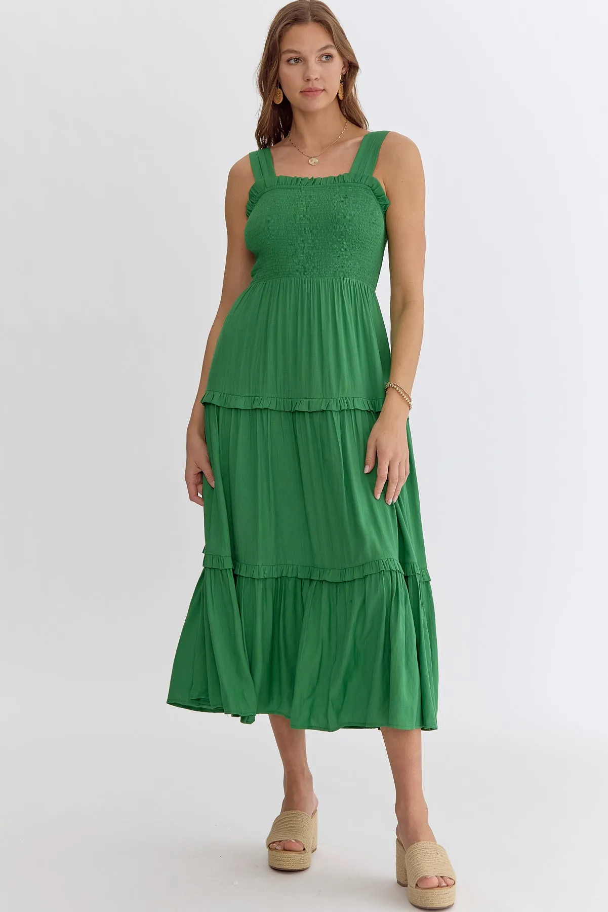 Addie Square Neck Sleeveless Midi Dress *FINAL SALE*