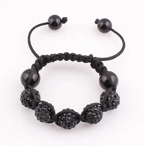 Baby Kids Shamballa Bracelet Pave Crystal Disco Ball Candy Beads Friendship Children Bracelets  Nice Gift for Children kids ZB76