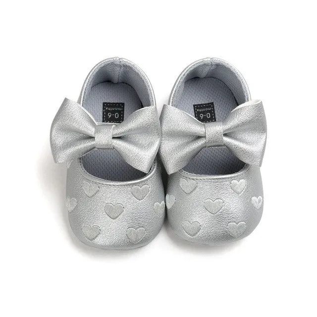 Baby Moccasins Baby First Walkers Soft Bottom Butterfly-knot Baby Shoes Prewalkers Boots for 0-18M Babies