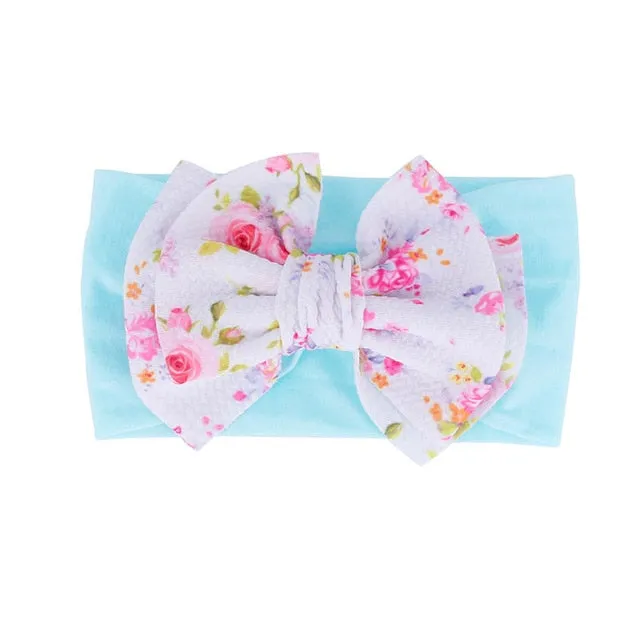 BalleenShiny Fashion Florals Headband Newborn Baby Elastic Princess Hairbands Child Kids Pearl Fresh Style Cute Headwear Gifts