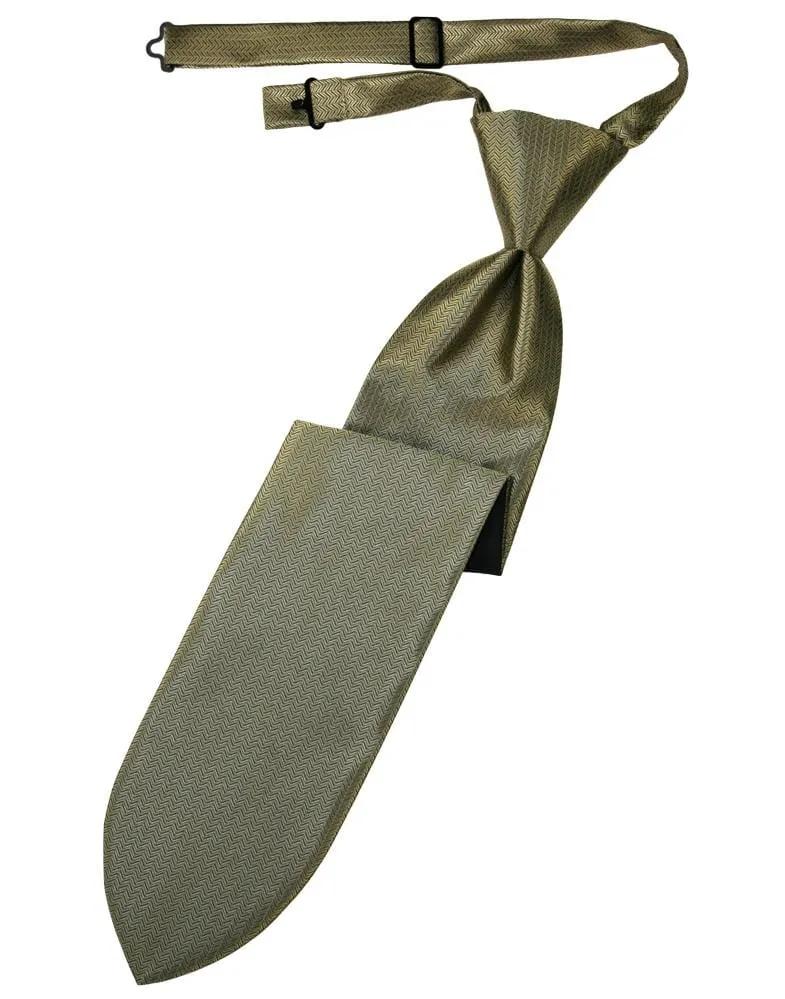 Bamboo Herringbone Kids Necktie