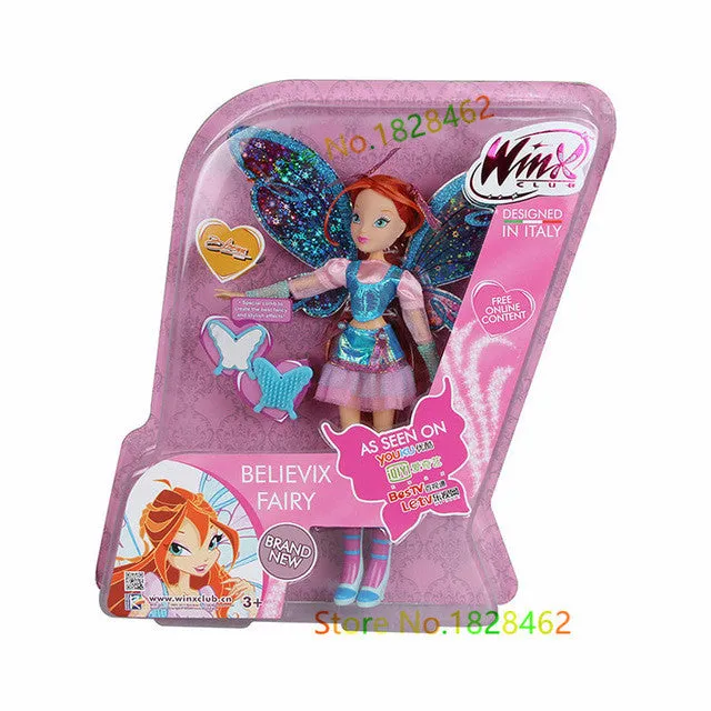 Believix Fairy&Lovix Fairy Winx Club Doll rainbow colorful girl Action Figures Fairy Bloom Dolls with Classic Toys For Girl Gift