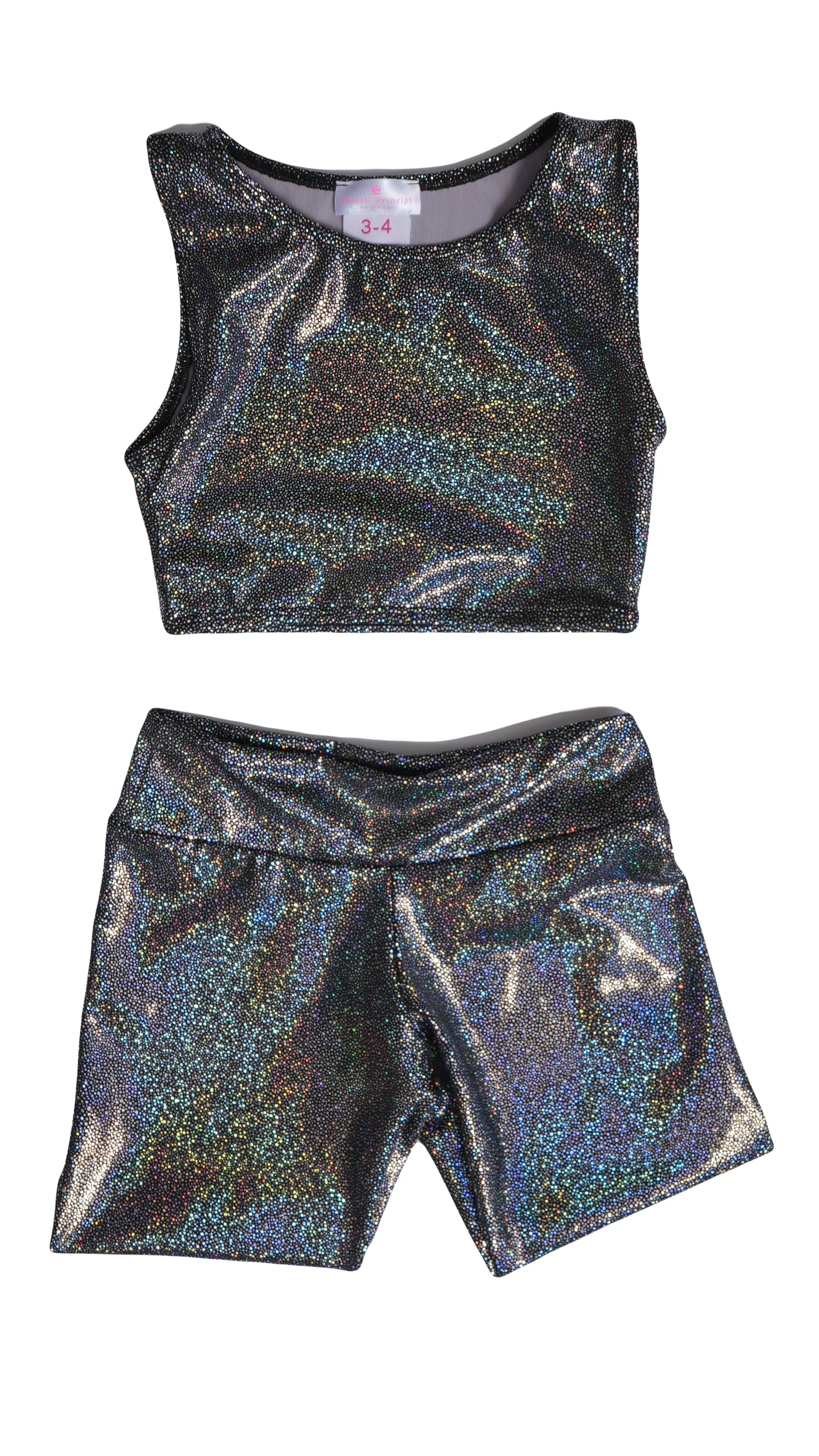 Biker Shorts Black Glitter