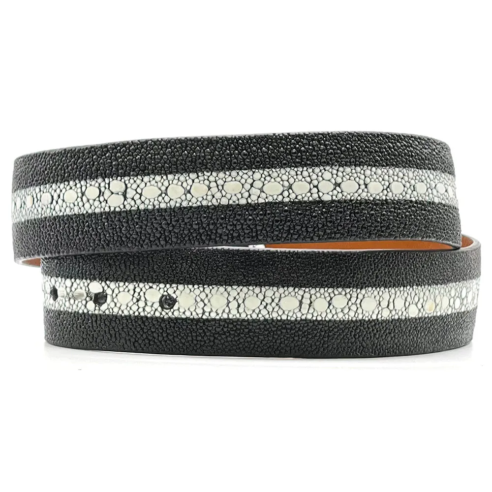 Black Multi-Spine Stingray Belt Straps