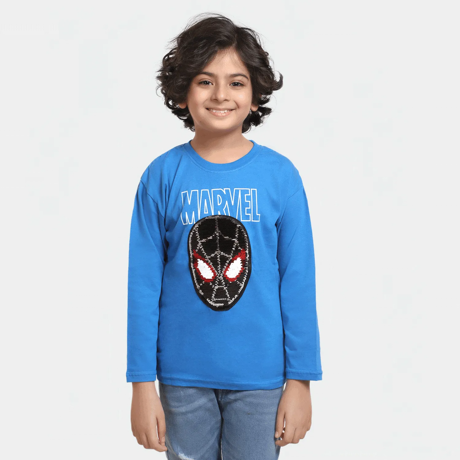 Boys Cotton T-Shirt F/S Character - Blue