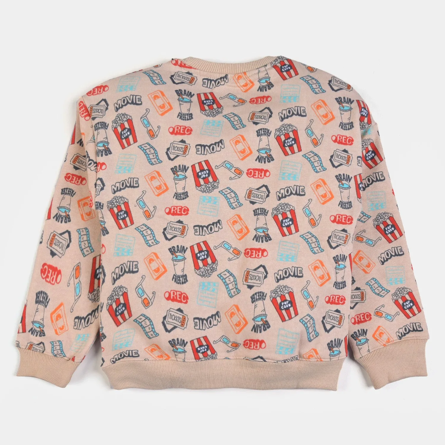 Boys Fleece Sweatshirt Movie Ticket-B.Sand