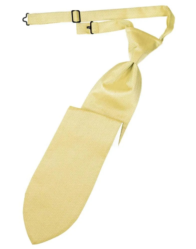 Buttercup Herringbone Kids Necktie