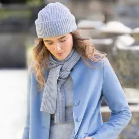 Cashmere Skinny Rib Scarf