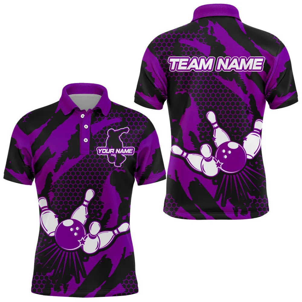 Coolspod Retro Bowling Jerseys Team League Multicolor Option Customized Name 3D Polo Shirt