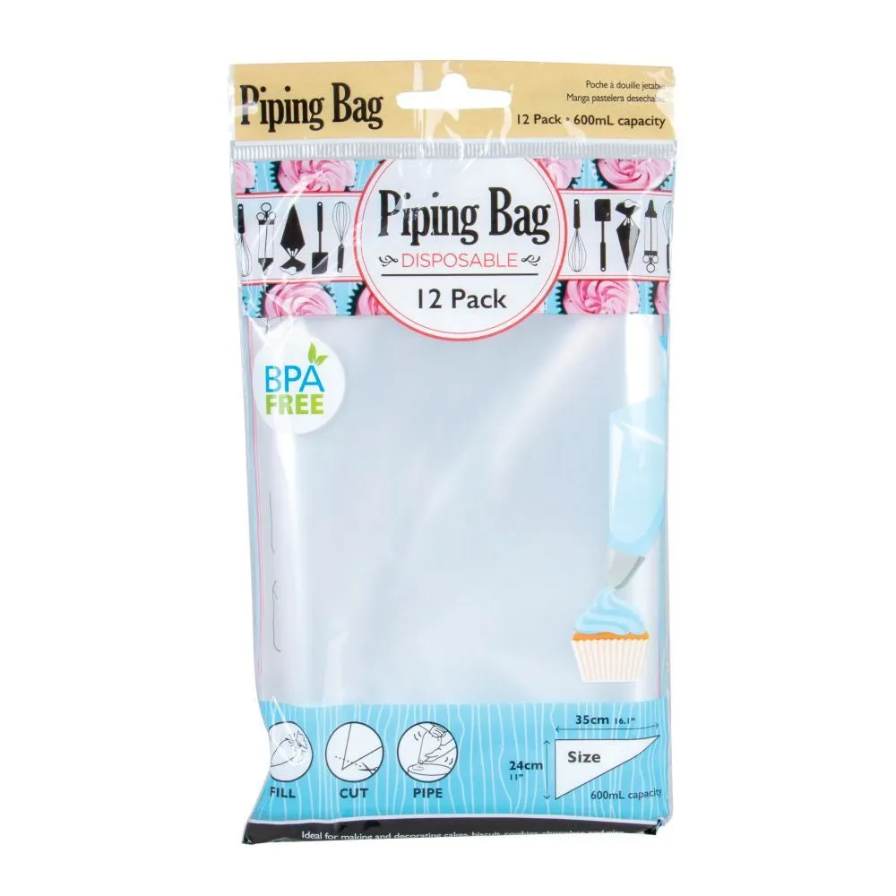 Disposable Piping Bags - 12 Pkt