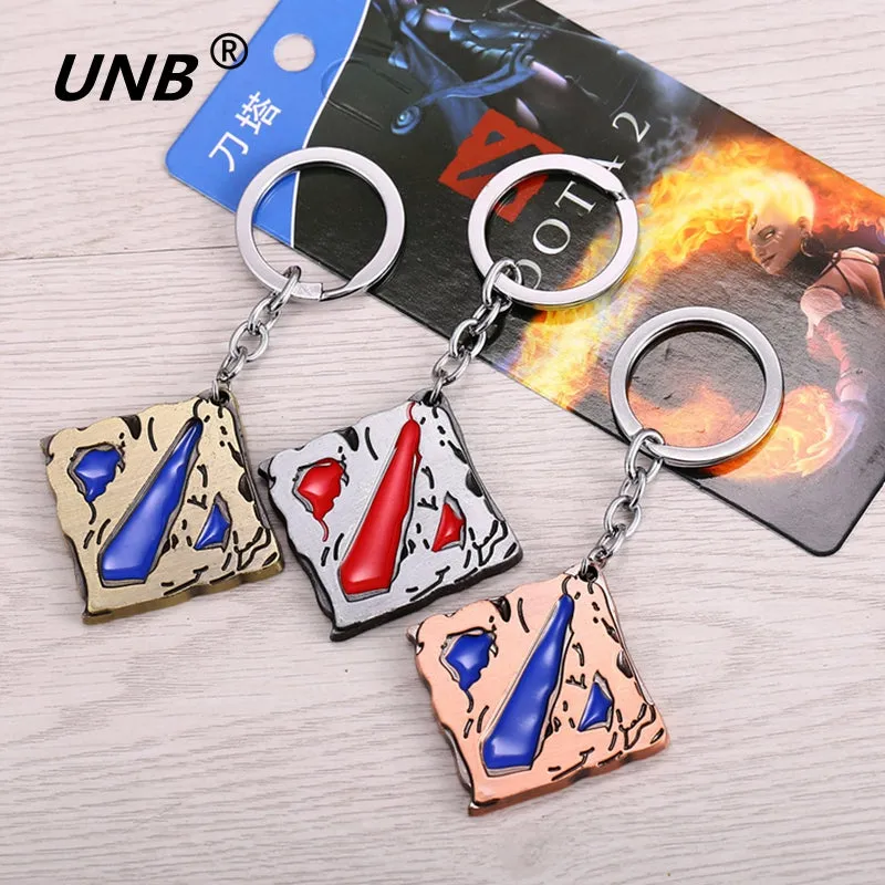 Dota 2 Logo Pendant Vintage Keychain dota2 Key Chain Figure Toy Jewelry Accessories Gift Keyring Keychains kids jewelry 2017