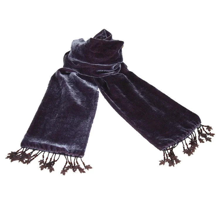 DUSTY PLUM VELVET SCARF