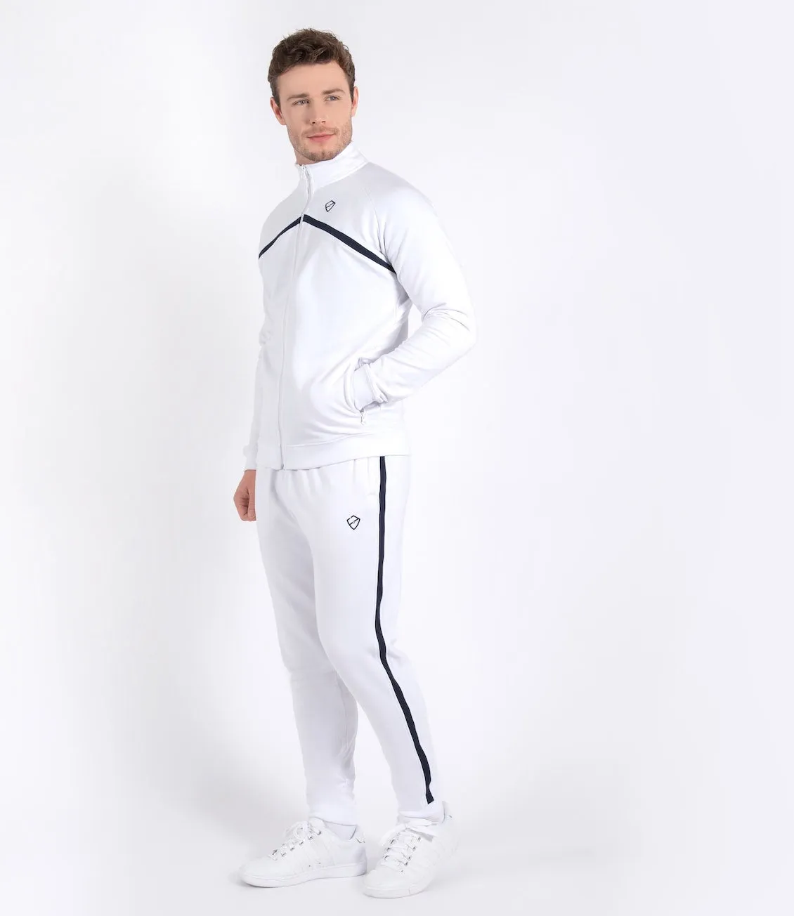 Edward Pant - White/Navy