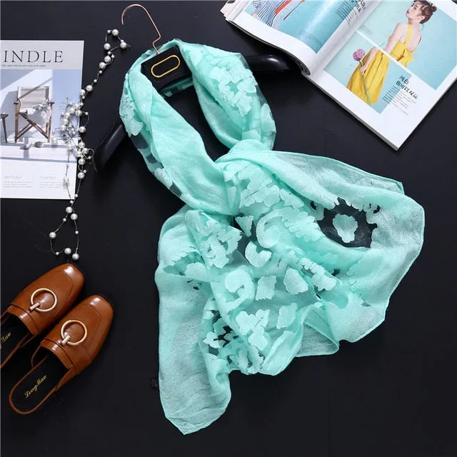 Fashion Silk Scarf Patchwork Bandana Shawl #AS-1