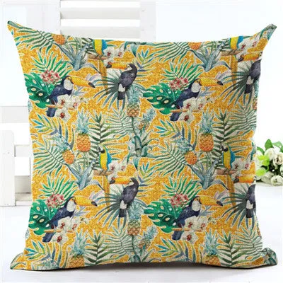 Flamingo Customized Cushion Covers Pineapple Flower Birds Custom Pillows Cover 20Styles Geometry Baby Sofa Decoration Gift