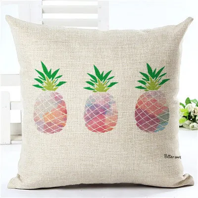 Flamingo Customized Cushion Covers Pineapple Flower Birds Custom Pillows Cover 20Styles Geometry Baby Sofa Decoration Gift