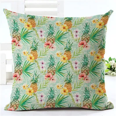 Flamingo Customized Cushion Covers Pineapple Flower Birds Custom Pillows Cover 20Styles Geometry Baby Sofa Decoration Gift