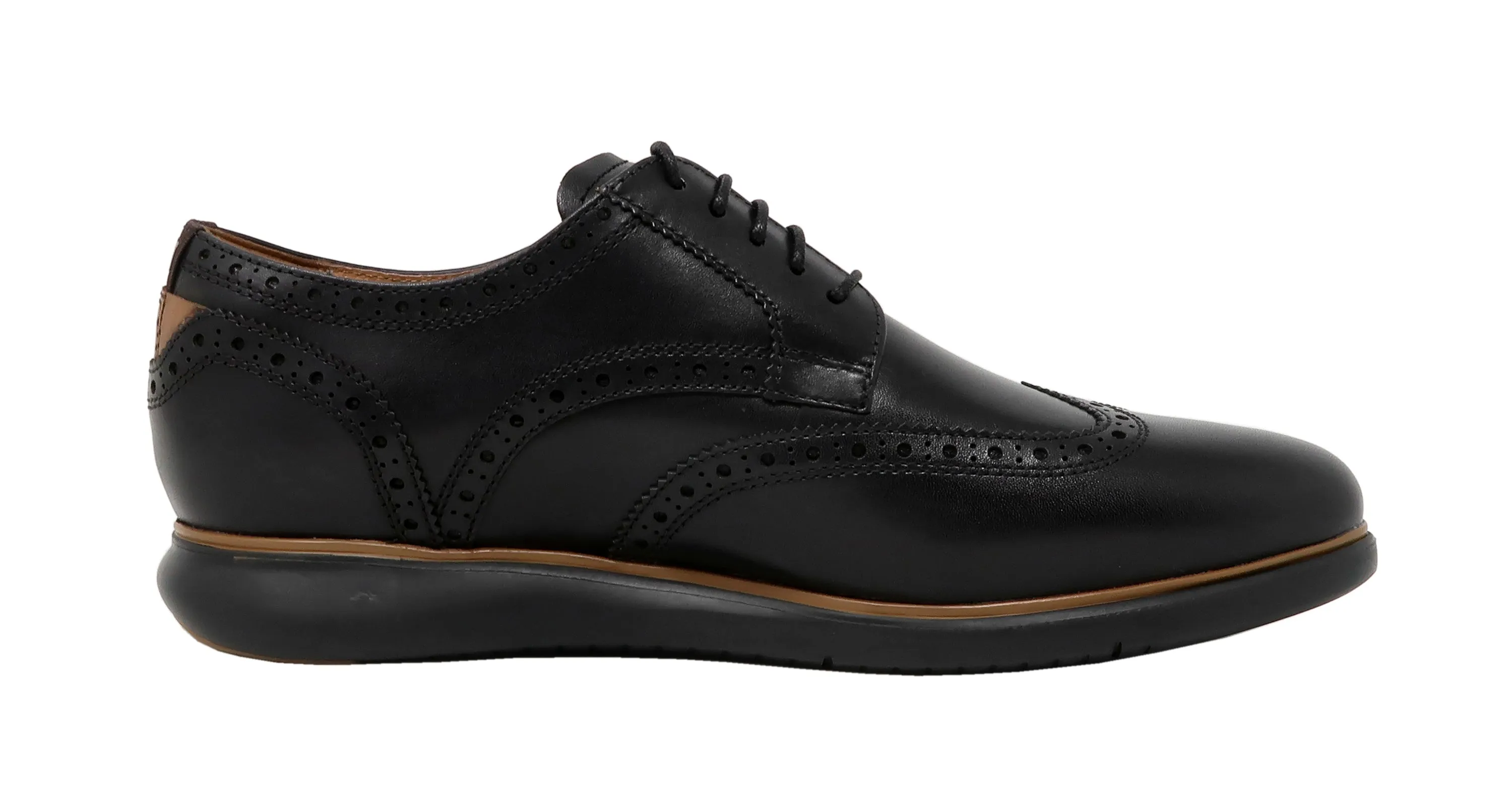 Florsheim Fuel Wingtip OX Black/Black Men's Shoes