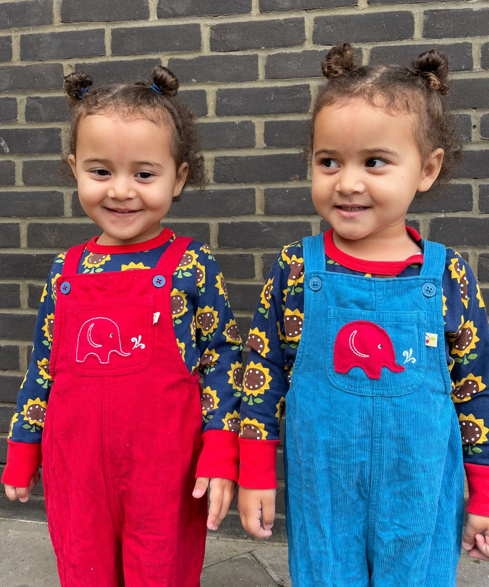 Frugi Babipur Kids Blue Cord Dungarees