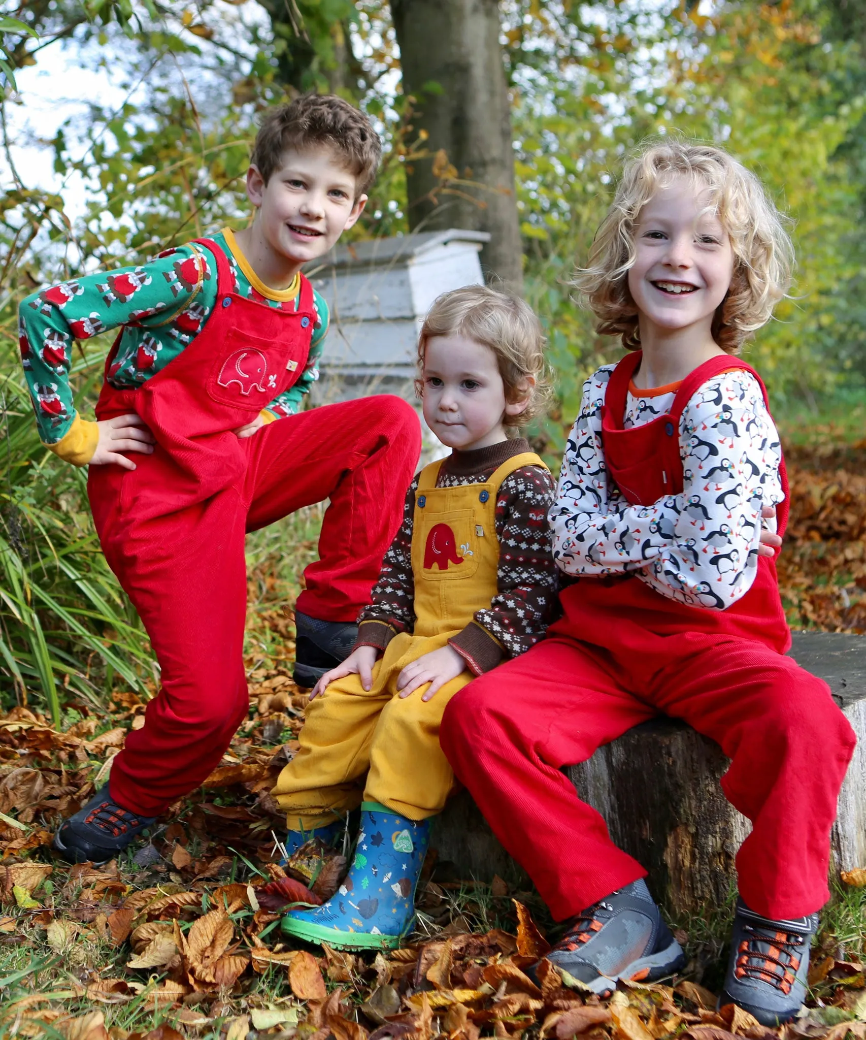 Frugi Babipur Kids Red Cord Dungarees