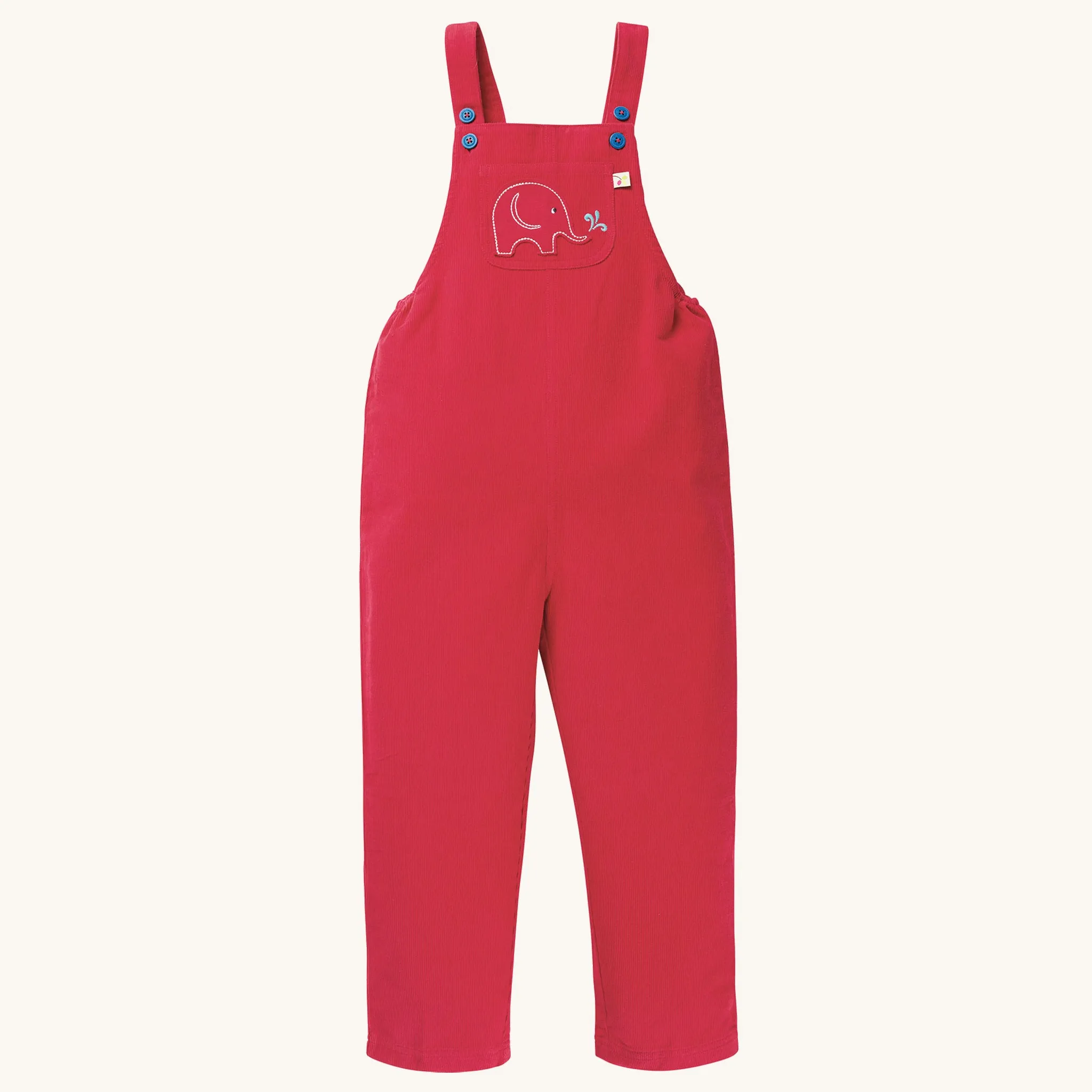 Frugi Babipur Kids Red Cord Dungarees