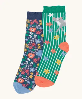 Frugi Frill Socks 2 Pack - Get Outside