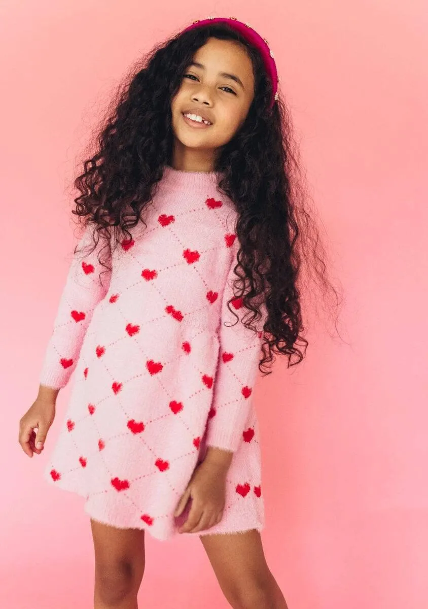 Girls Dresses | Sweetheart Sweater Dress | Lola and The Boys