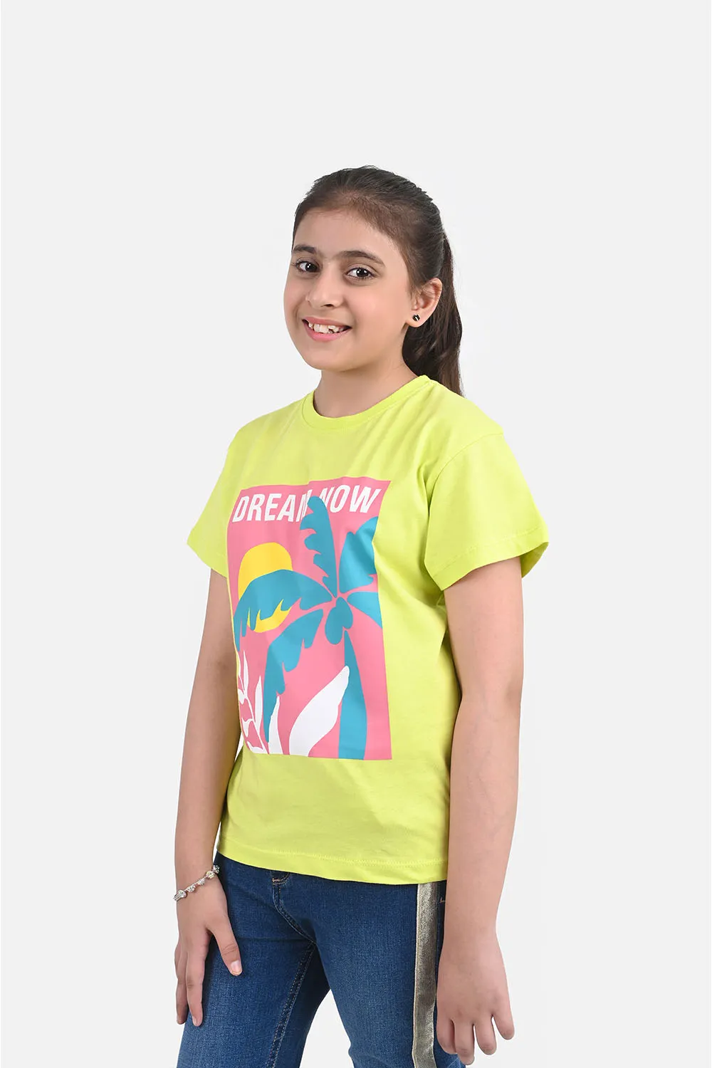 Girl's Short Sleeves Graphics Tee