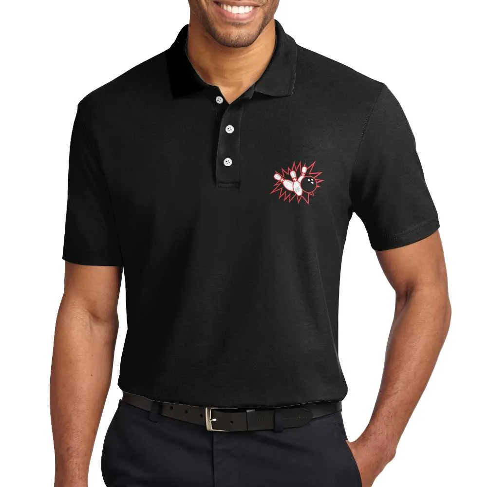 Grab Your Balls We'Re Going Bowling Polo Shirt, Black Bowling Shirt For Men Coolspod