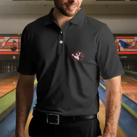 Grab Your Balls We'Re Going Bowling Polo Shirt, Black Bowling Shirt For Men Coolspod