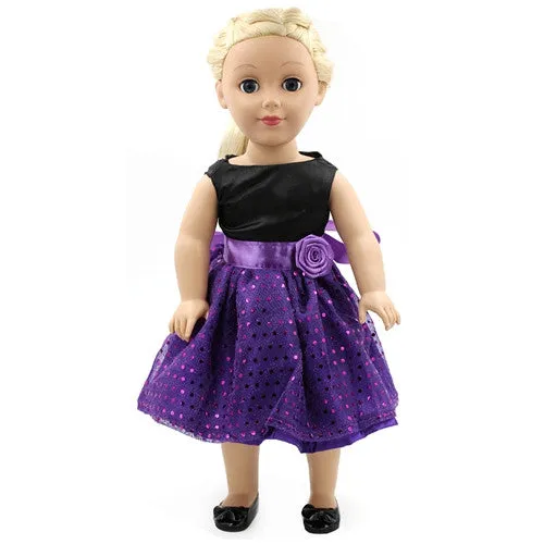 Handmade 15 Colors Princess Dress Doll Clothes for 18 inch Dolls American Girl Doll Clothes and Accessories D-9