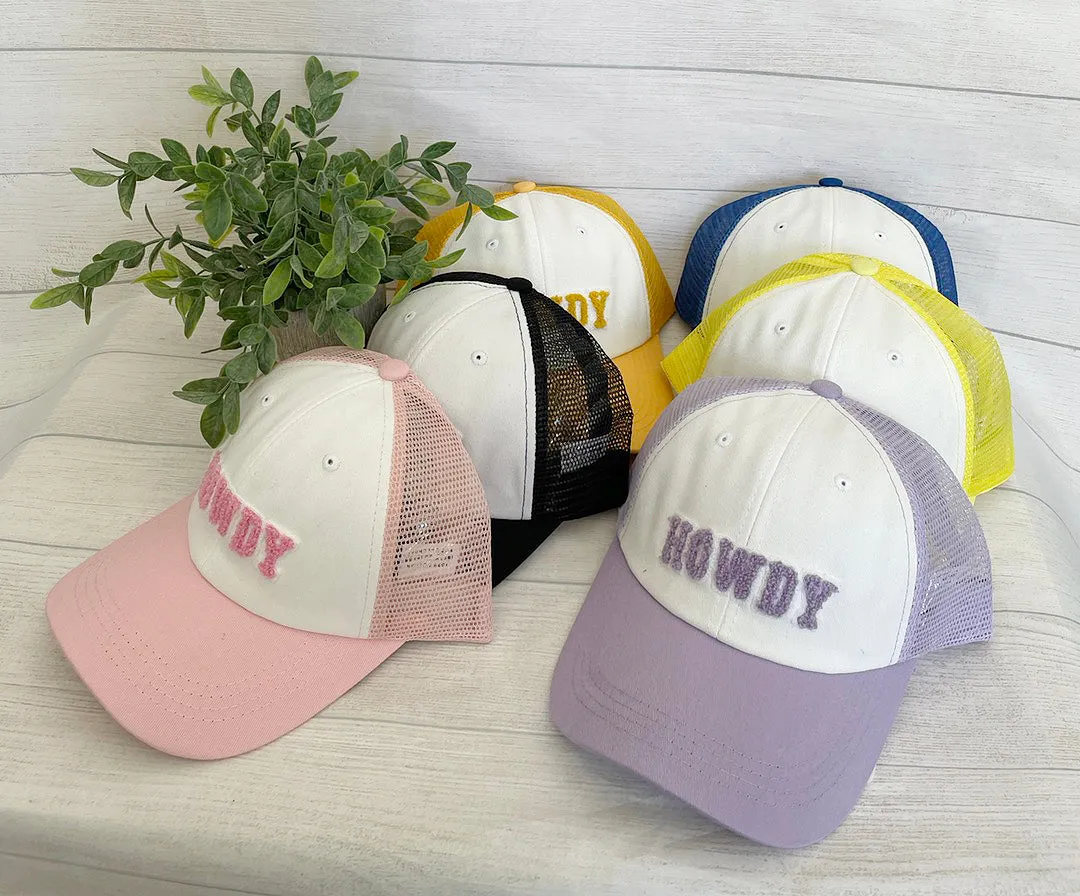 HOWDY Trucker Hat /Chenille letters  hat