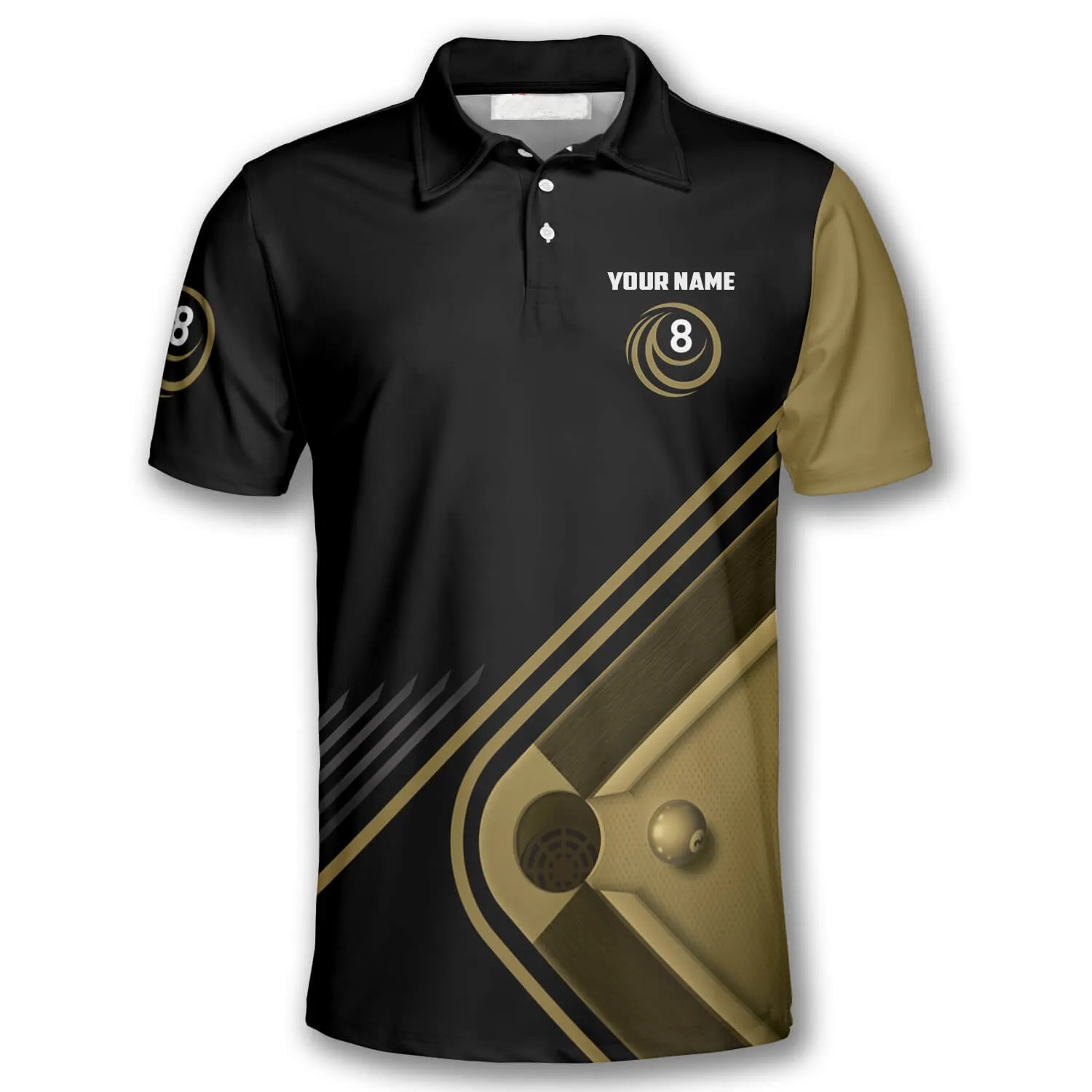 It’s All About Billiards Billiard Shirts for Men Billiard Polo Shirt, Custom Name Billiard Shirt