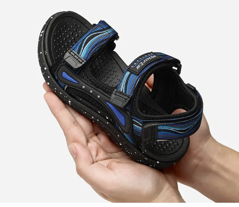 Kids Boys Sandals Beach Shoes Breathable Flat Sandals EVA Leather Children Outdoor Shoes - YBSD50558