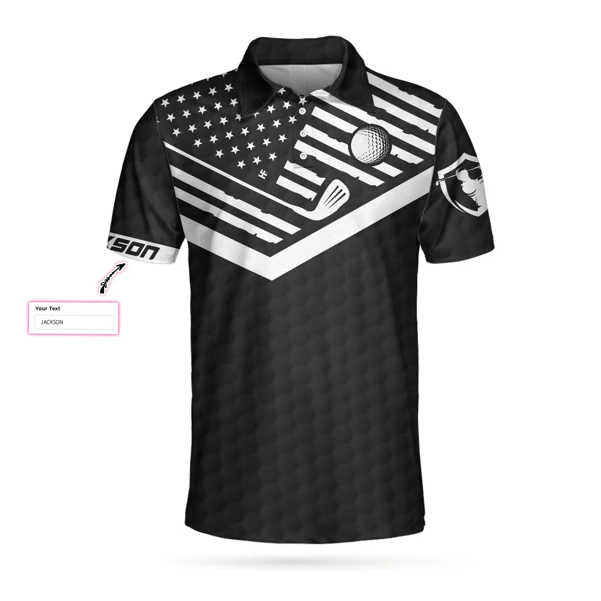 Life Is Full Of Important Choices New Custom Polo Shirt, Personalized Black Golf Pattern American Flag Polo Shirt, Best Golf Shirt For Men Coolspod