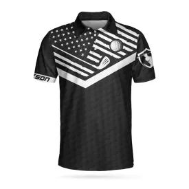 Life Is Full Of Important Choices New Custom Polo Shirt, Personalized Black Golf Pattern American Flag Polo Shirt, Best Golf Shirt For Men Coolspod