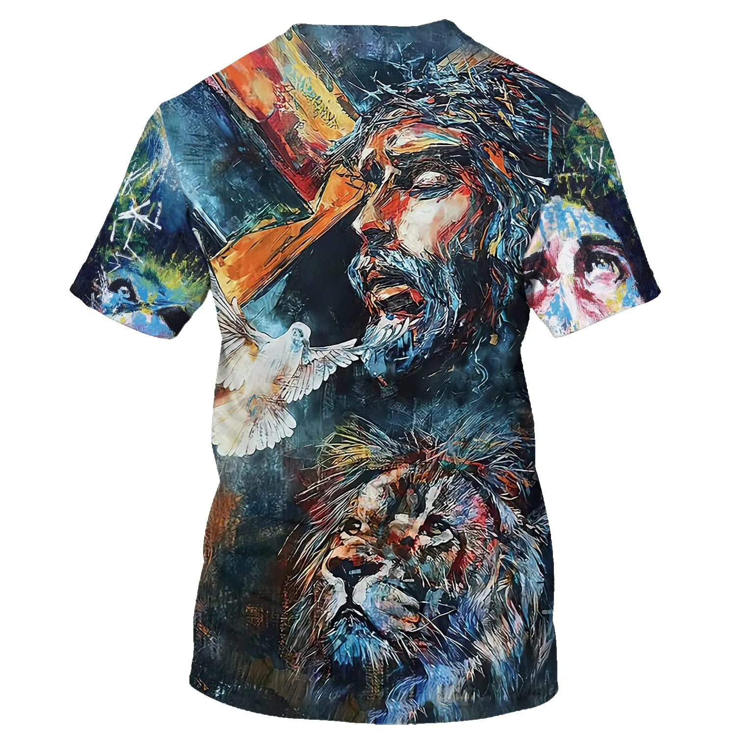 Lion And Jesus 3d All Over Print Shirt - Christian 3d Shirts For Men Women