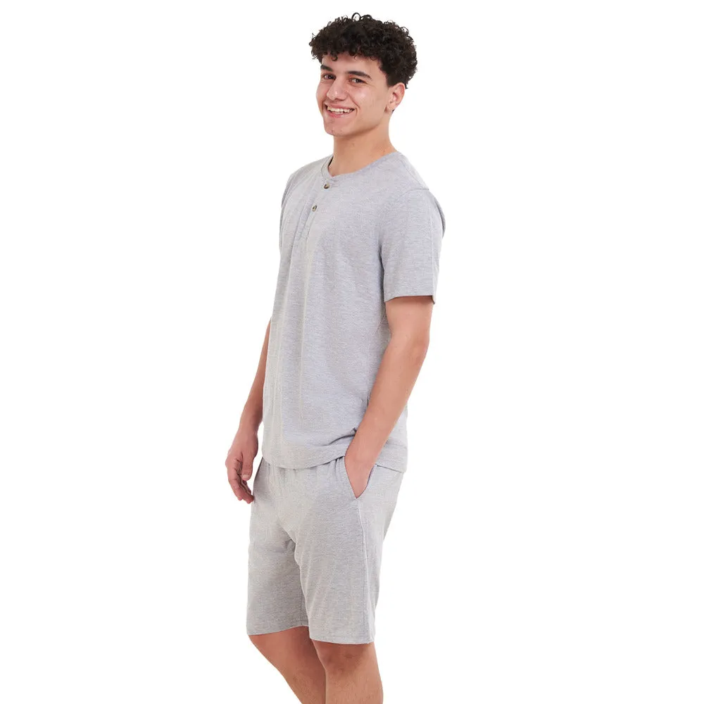 Men summer pajama set Light Grey T-shirt   short