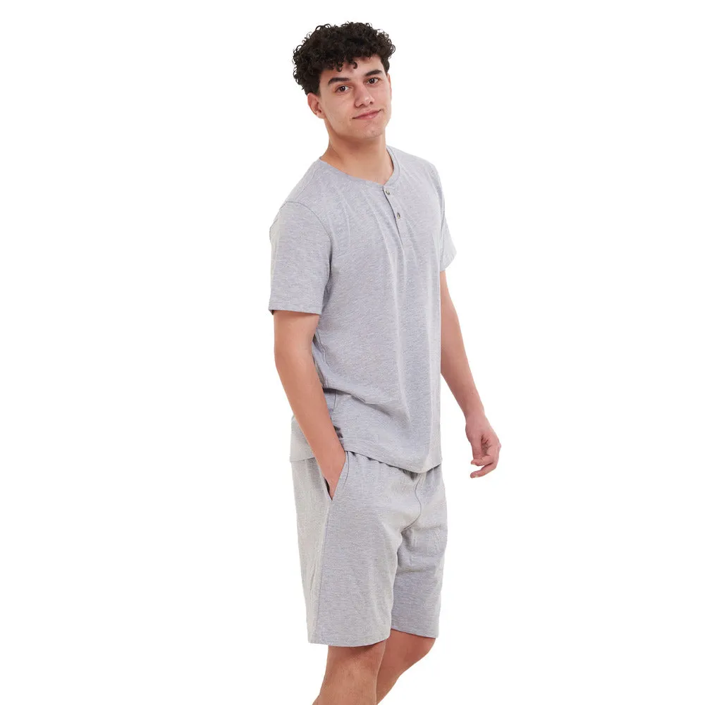 Men summer pajama set Light Grey T-shirt   short