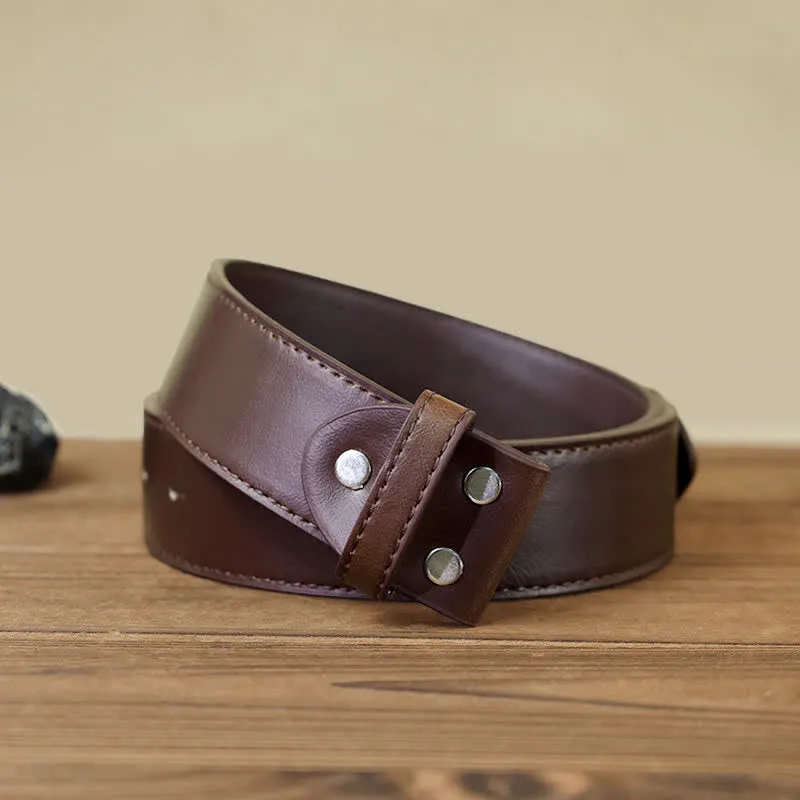 Men's DIY Deer Shotgun Hunter Buckle Leather Belt