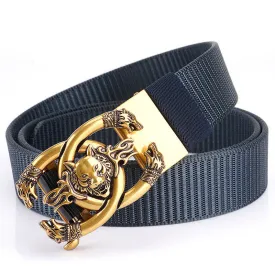 Men's Fierce Wolves In Flame Nylon Belt