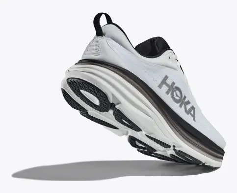 MEN'S HOKA BONDI 8 | WHITE / BLACK