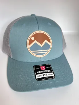 Mountain Scene PVC Patch Hat |  Adjustable Trucker Hat for Outdoors | Christmas Gift for Hikers | Colorful PVC Patch Hat