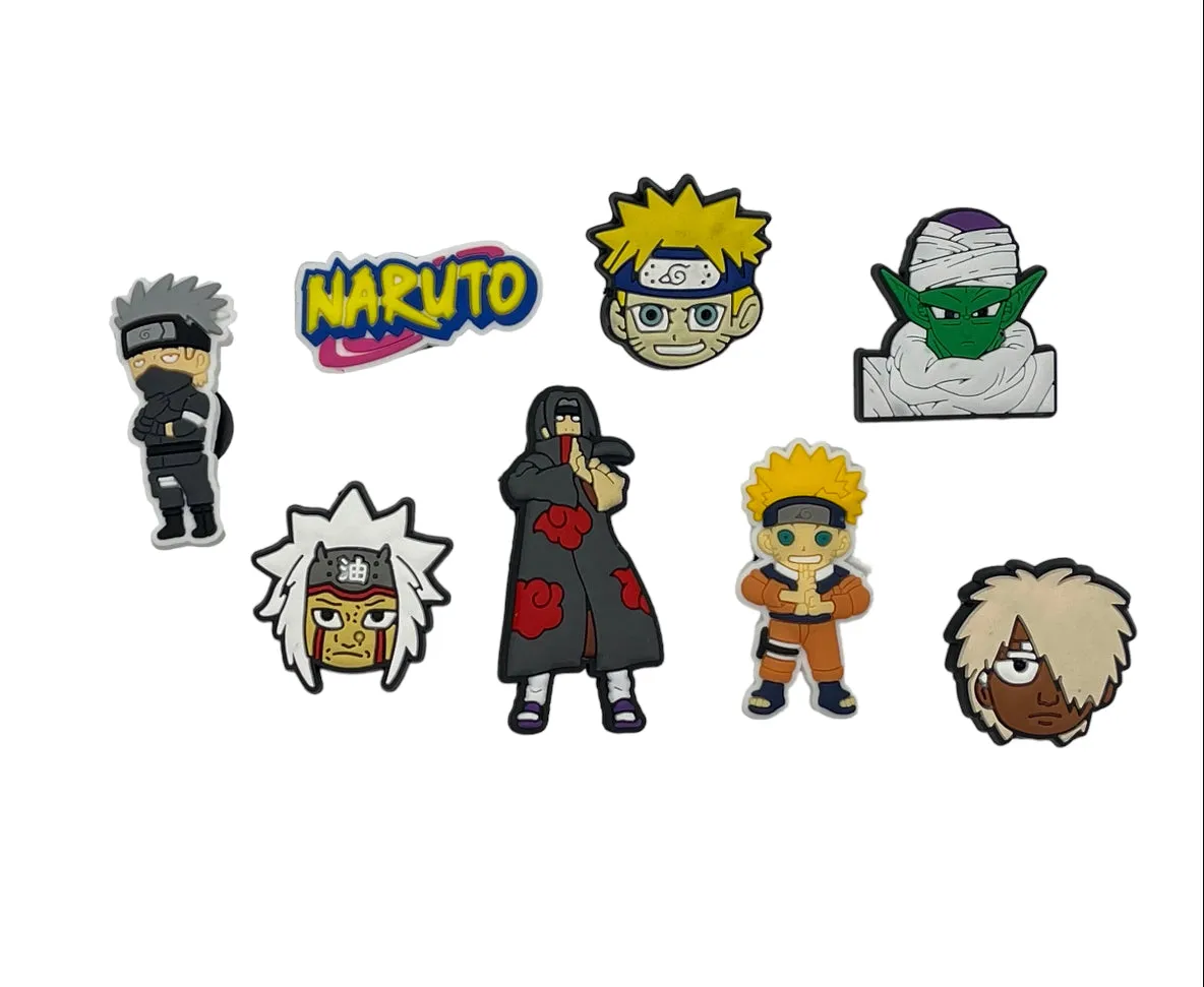 Naruto Anime Shoe Charms 8pcs Shoe Charms Decoration/Croc Charms